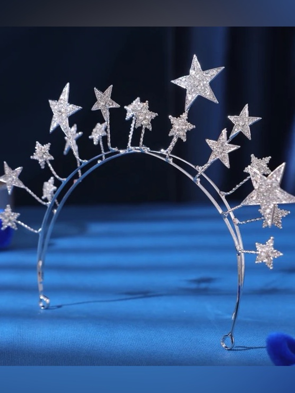 Sparkling Star Crown Headband  - Silver
